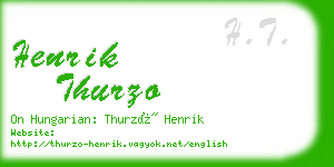 henrik thurzo business card